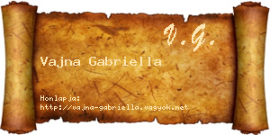Vajna Gabriella névjegykártya